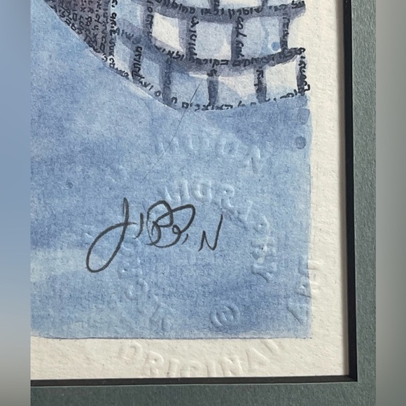 Original Jewish Watercolor Pen/Ink Lining and Writing painting. Signed by artist - Picture 10 of 14